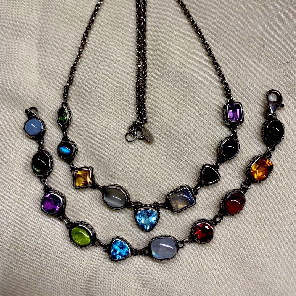 Sterling gemstone necklace/bracelet